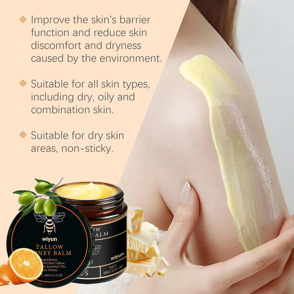 Beef Tallow Honey Cream Fade Dark Spots Remove Melanin Brightening Firming Non-Greasy Lasting Moisturizing Soothing Body Lotion