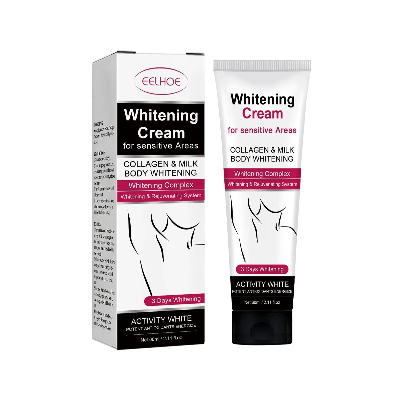 Whitening Cream For Dark Skin Underarm Armpit Thigh Inner Joint Lightening Sensitive Area Body Care Moisturizing Brighten Lotion