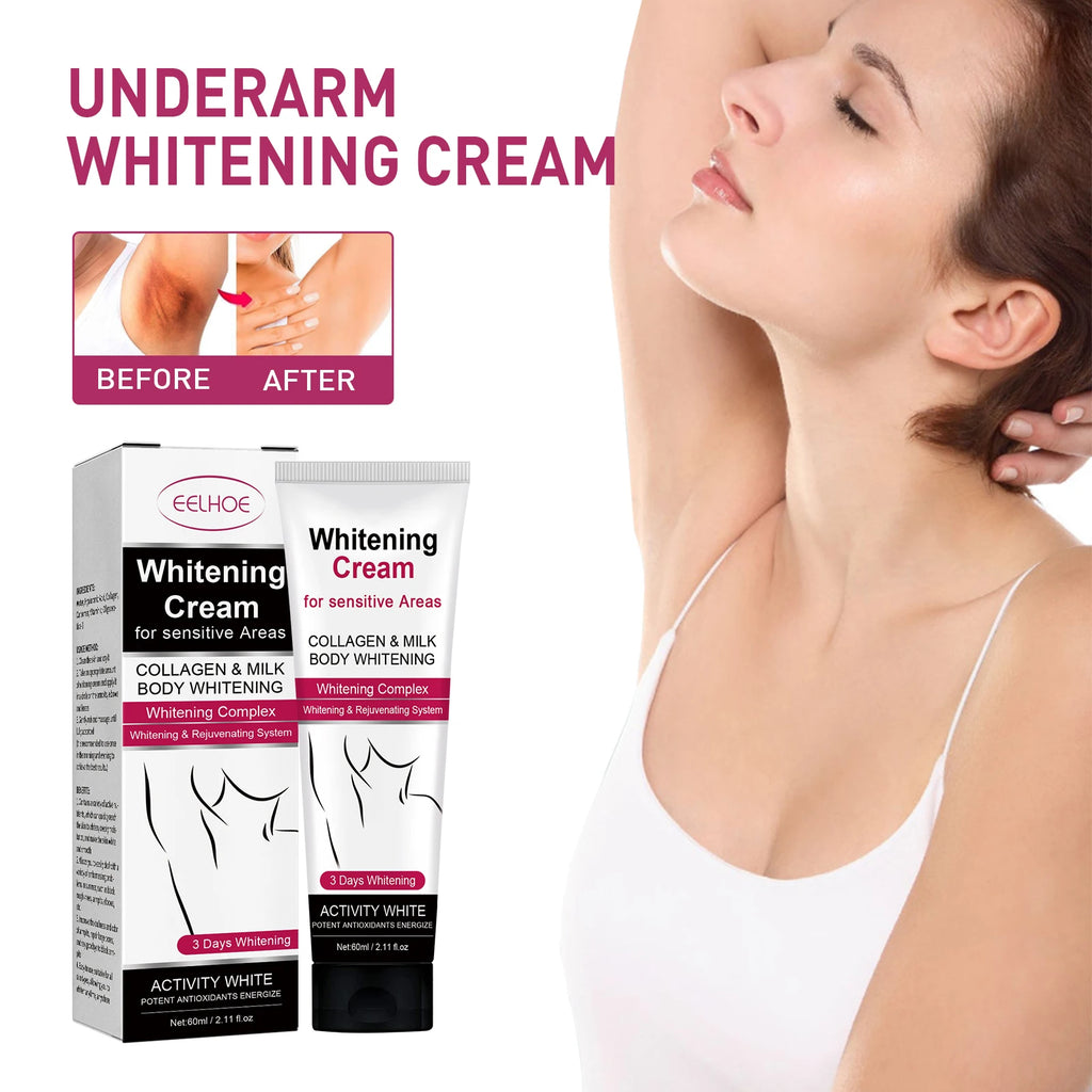 Whitening Cream For Dark Skin Underarm Armpit Thigh Inner Joint Lightening Sensitive Area Body Care Moisturizing Brighten Lotion