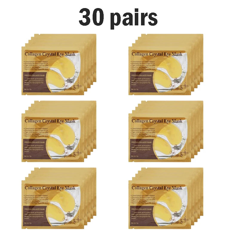 5/10/20/30 Pairs Gold Collagen Crystal Eye Mask skincare Eye Patches Firming Moisturizing Nourishing Eye Skin Care Products