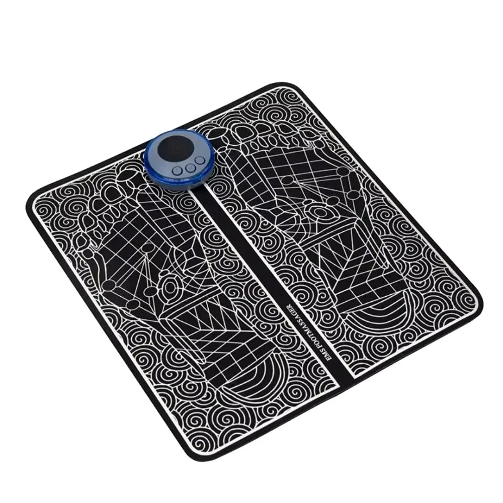 EMS Pulse Foot Massger Sole Massage Pad Current Stimulation 8 Modes 19 Level Electric EMS Foot Massager Pad Relax Feet Leg