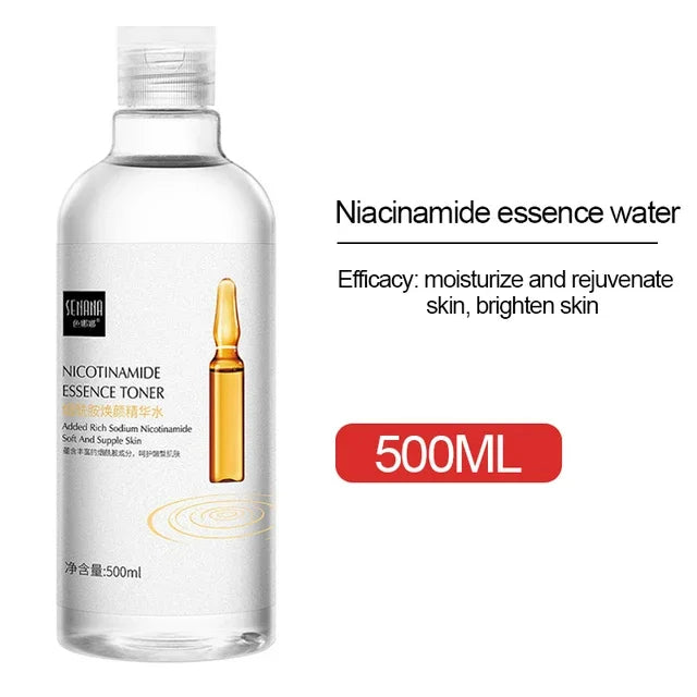 500ml  Large Capacity Essence Water Niacinamide Improve Dull Hyaluronic Acid Moisturize Dry Skin Facial Beauty Care Toner