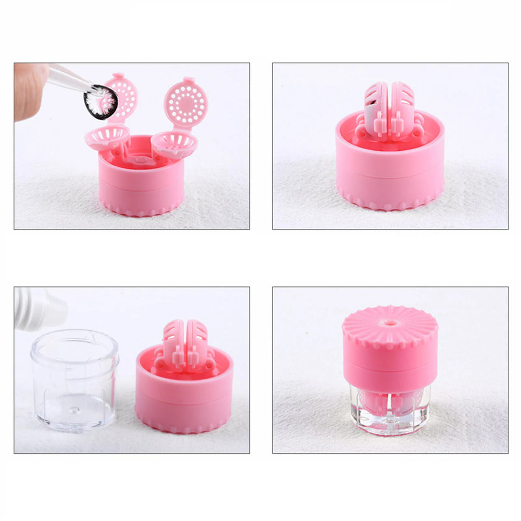 Contact Lens Cleaner Case Portable Manually Rotatable Contact Lens Case Plastic Container Storage Holder Eyewear Accessories