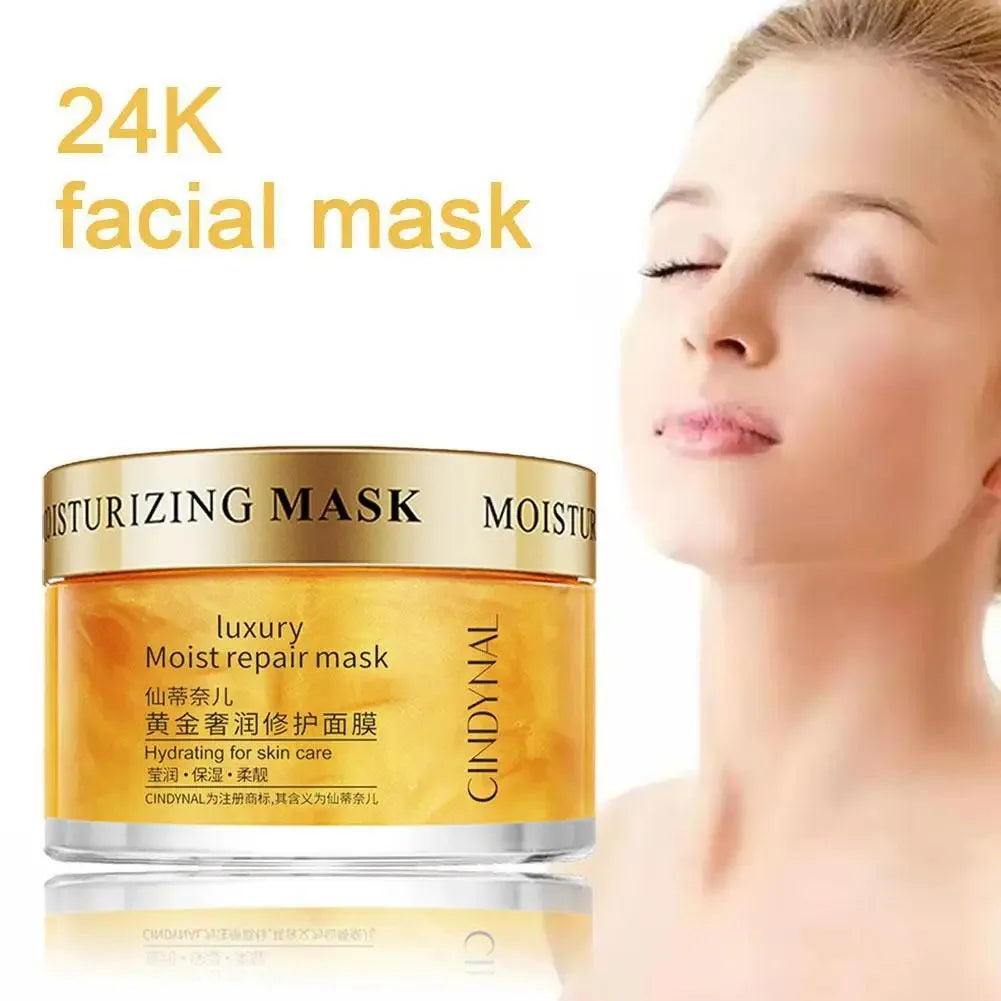 24K Gold Face Cream Collagen Anti Wrinkle Cream Whitening Mask Sleeping Hydrated Radiant Skin Firming Nourishing Face Care