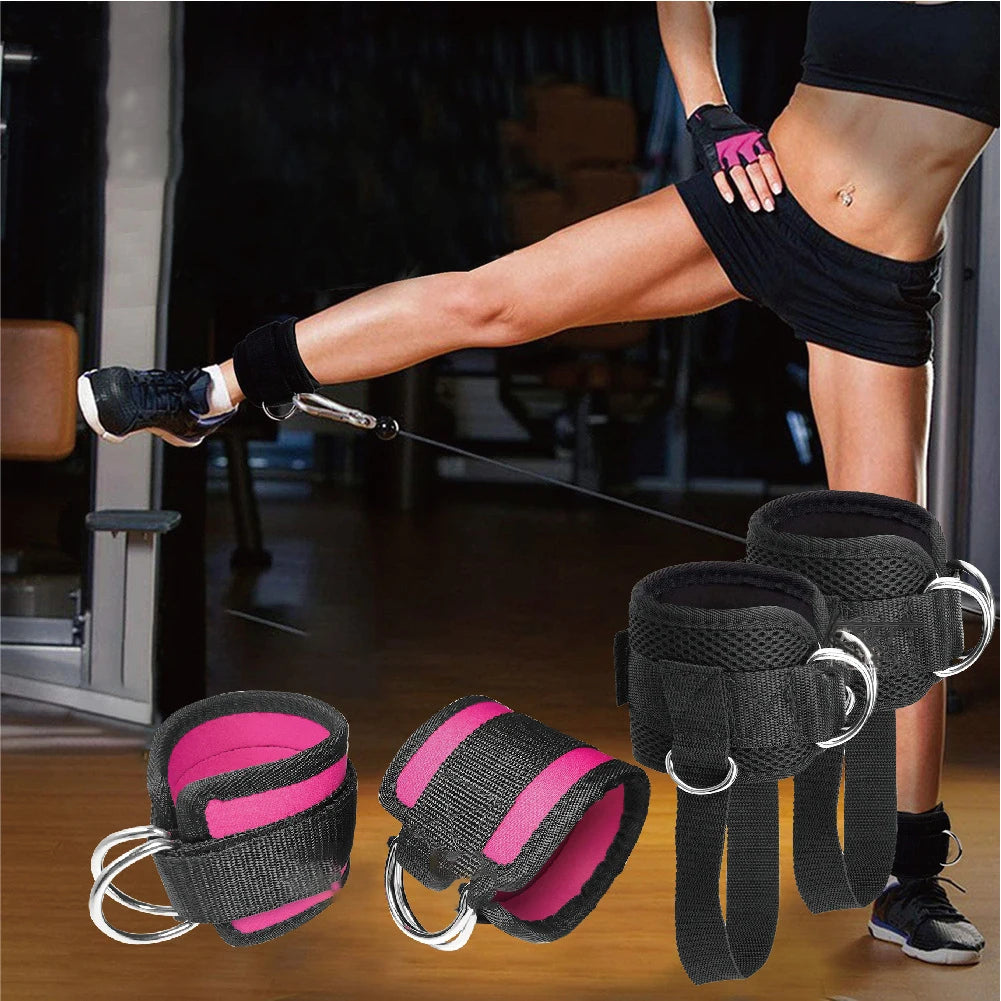 1 pack Ankle straps for fitness,  pulley for leg strength training in the gym with buckle, sports protector, safety adductors