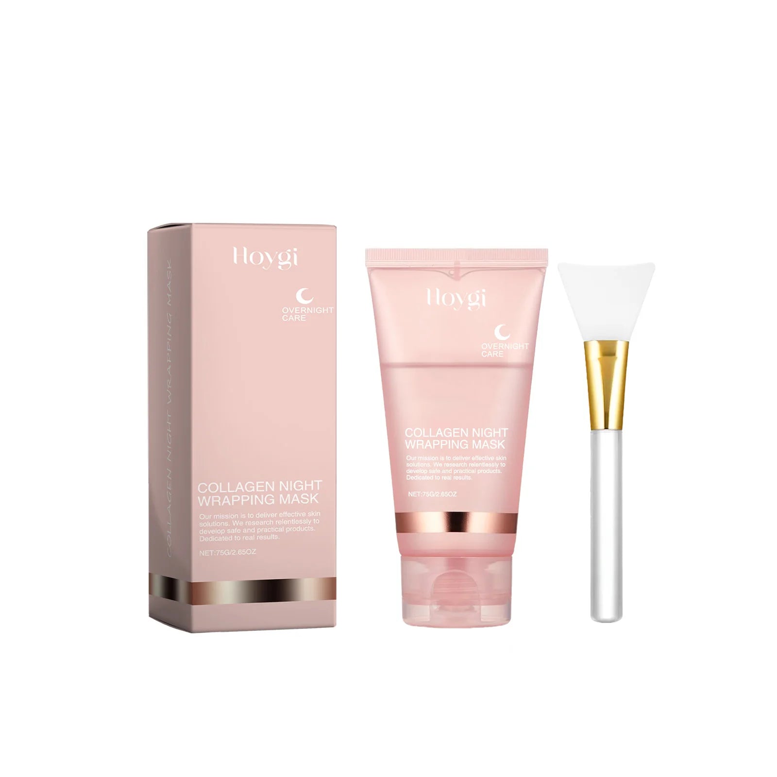 Collagen Overnight Wrapping Peel Off Facial Mask, Korean Collagen Night Wrapping Mask Deeply Hydrates Night Care Mask Cream 75ml