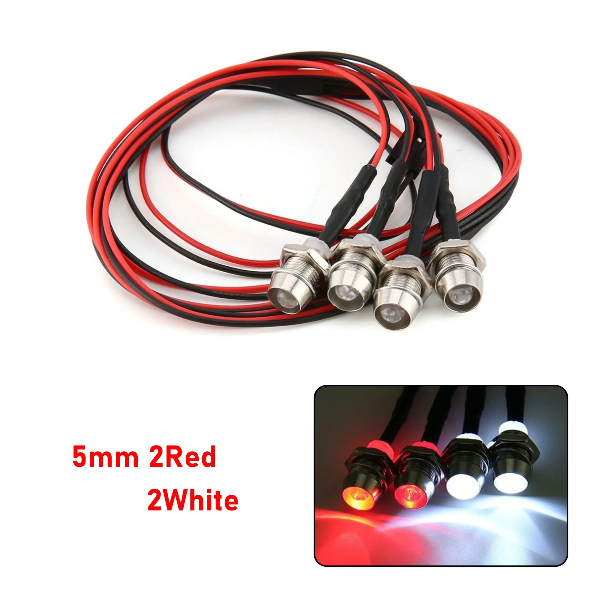 RC LED Light Kit Headlamps for 1/10 1/8 1/12 RC Car Truck Crawler Drift Car Headlight Taillight TRAXXAS HSP HPI MN99 MN90 Wltoys