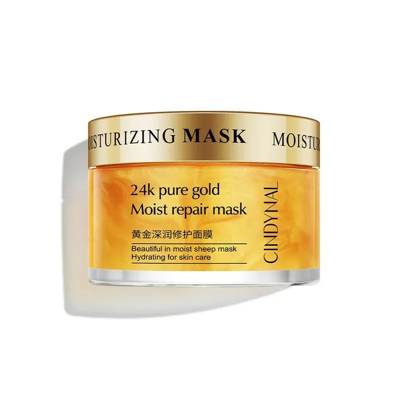 24K Gold Face Cream Collagen Anti Wrinkle Cream Whitening Mask Sleeping Hydrated Radiant Skin Firming Nourishing Face Care