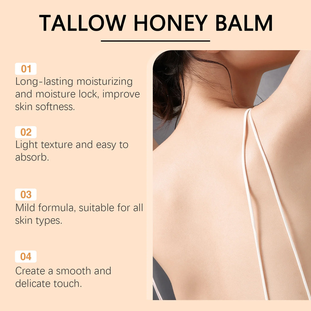 Beef Tallow Honey Cream Fade Dark Spots Remove Melanin Brightening Firming Non-Greasy Lasting Moisturizing Soothing Body Lotion