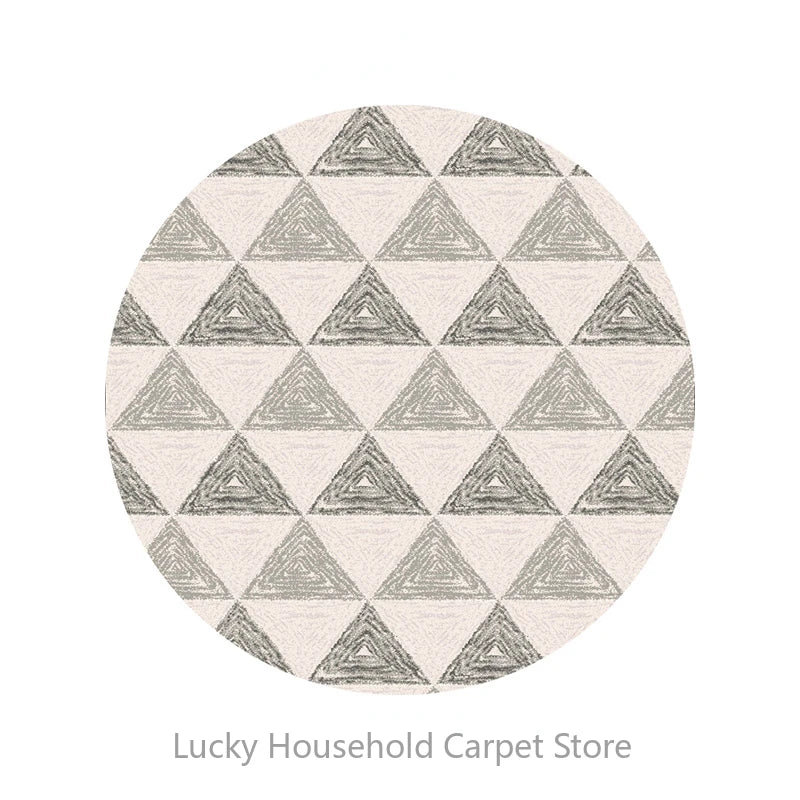 Morocco Round Carpet Lounge Chair Area Rug Soft Non-slip Light Color Living Room Decoration Carpets Washable Cloakroom Floor Mat