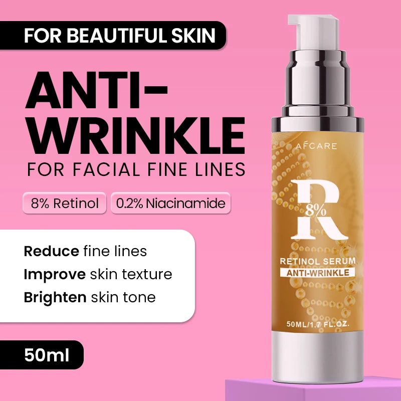 Wrinkle Removal Retinol Serum  Facial Serum Rejuvenation Lift Firming Anti-aging Whitening Invisible Pores Beauty Skin Care