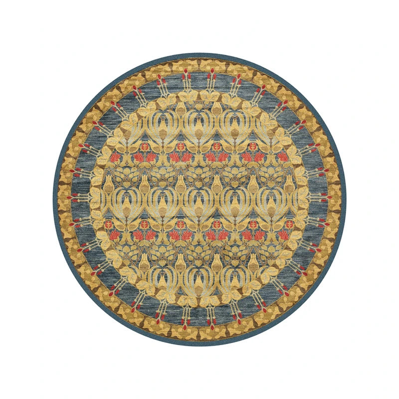 Morocco Round Carpet Lounge Chair Area Rug Soft Non-slip Light Color Living Room Decoration Carpets Washable Cloakroom Floor Mat