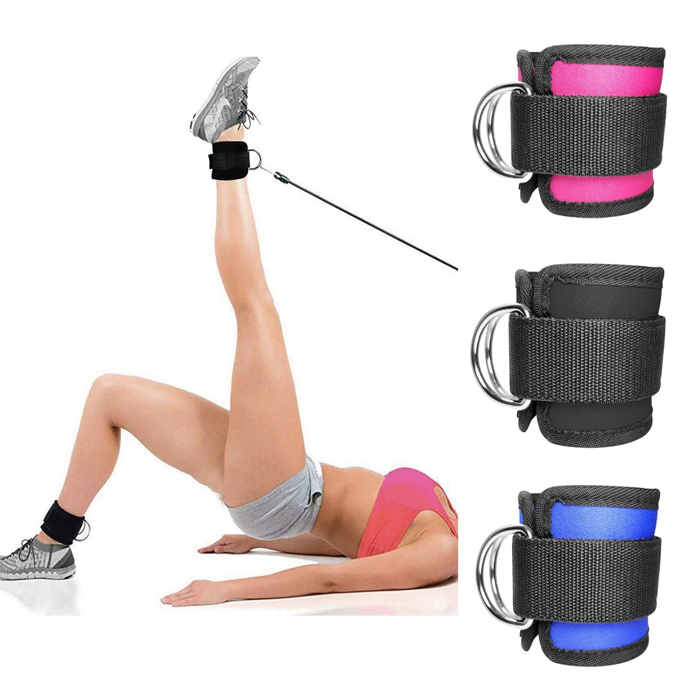 1 pack Ankle straps for fitness,  pulley for leg strength training in the gym with buckle, sports protector, safety adductors