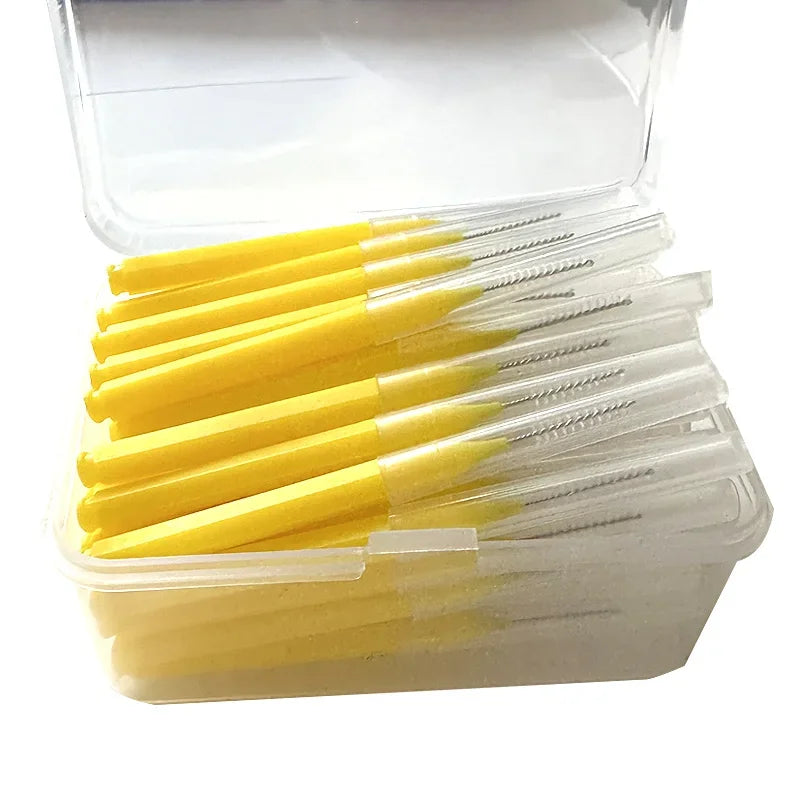 50pcs Interdental toothbrush Health Care Teeth Whitening Interdental Cleaners Orthodontic Dental Tooth Brush Oral Hygiene Tool