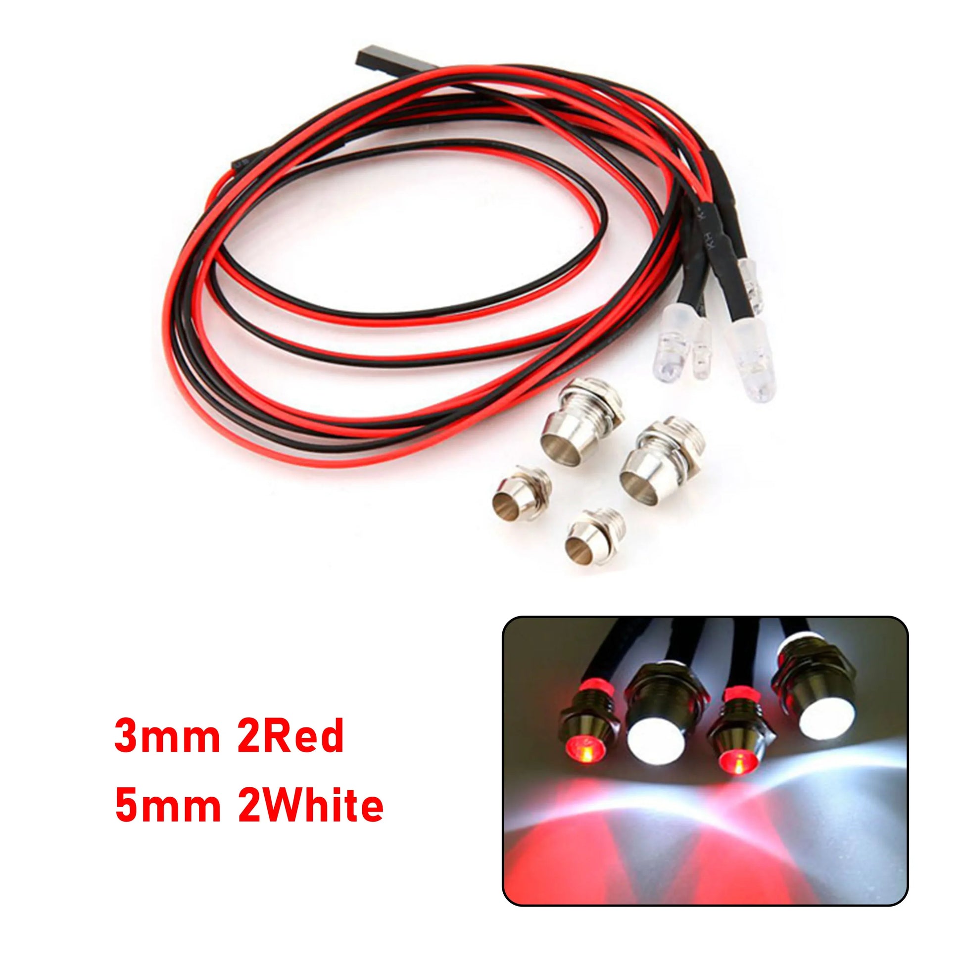 RC LED Light Kit Headlamps for 1/10 1/8 1/12 RC Car Truck Crawler Drift Car Headlight Taillight TRAXXAS HSP HPI MN99 MN90 Wltoys