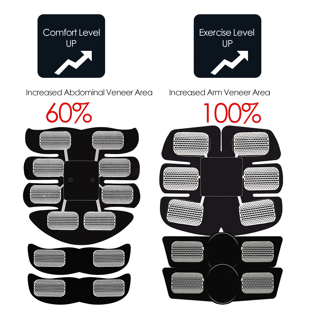 6 Modes EMS Abdominal Muscle Stimulator Hip Arms Abs Trainer Electric Stimulator Home Gym Muscle Toner Slimming Massager