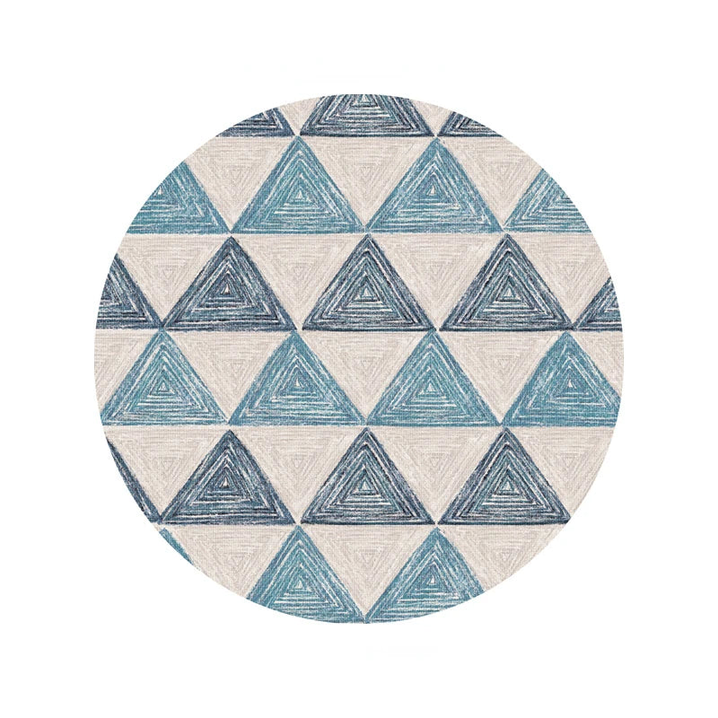 Morocco Round Carpet Lounge Chair Area Rug Soft Non-slip Light Color Living Room Decoration Carpets Washable Cloakroom Floor Mat