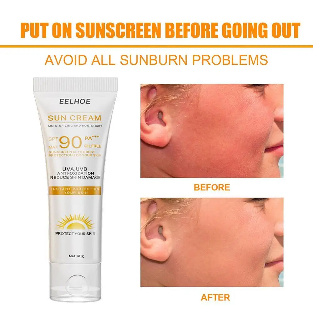 Whitening Sunscreen SPF90+ UV Protection Sun Screen Lsolation Moisturizing Brightening Face Body Arms Thighs Sunblock Skin Care