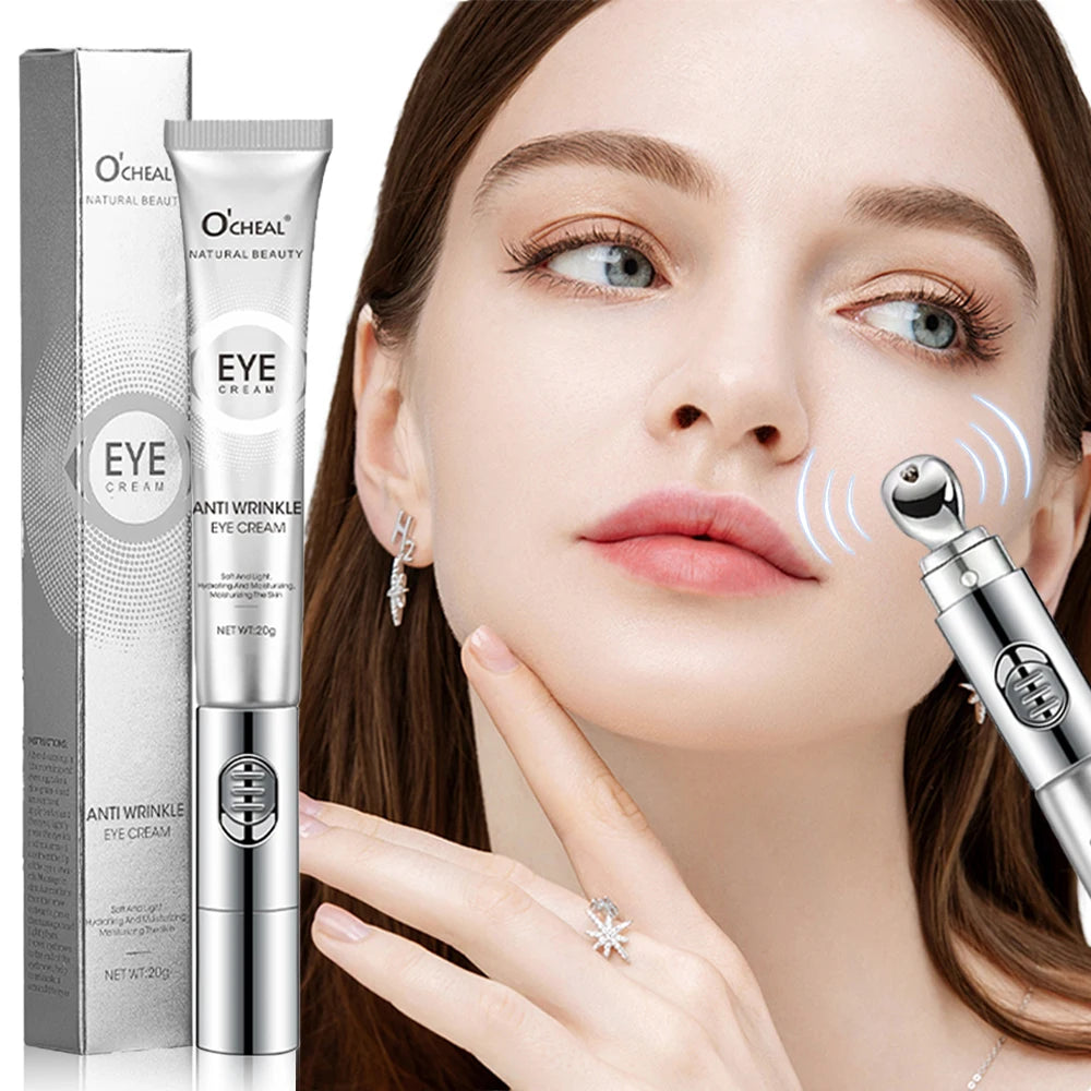 OCHEAL Electric Massage Eye Cream Hyaluronic Acid Firming Fades Fine Lines Eye Care Gel Moisturizing Beauty Eye Skin Care Beauty