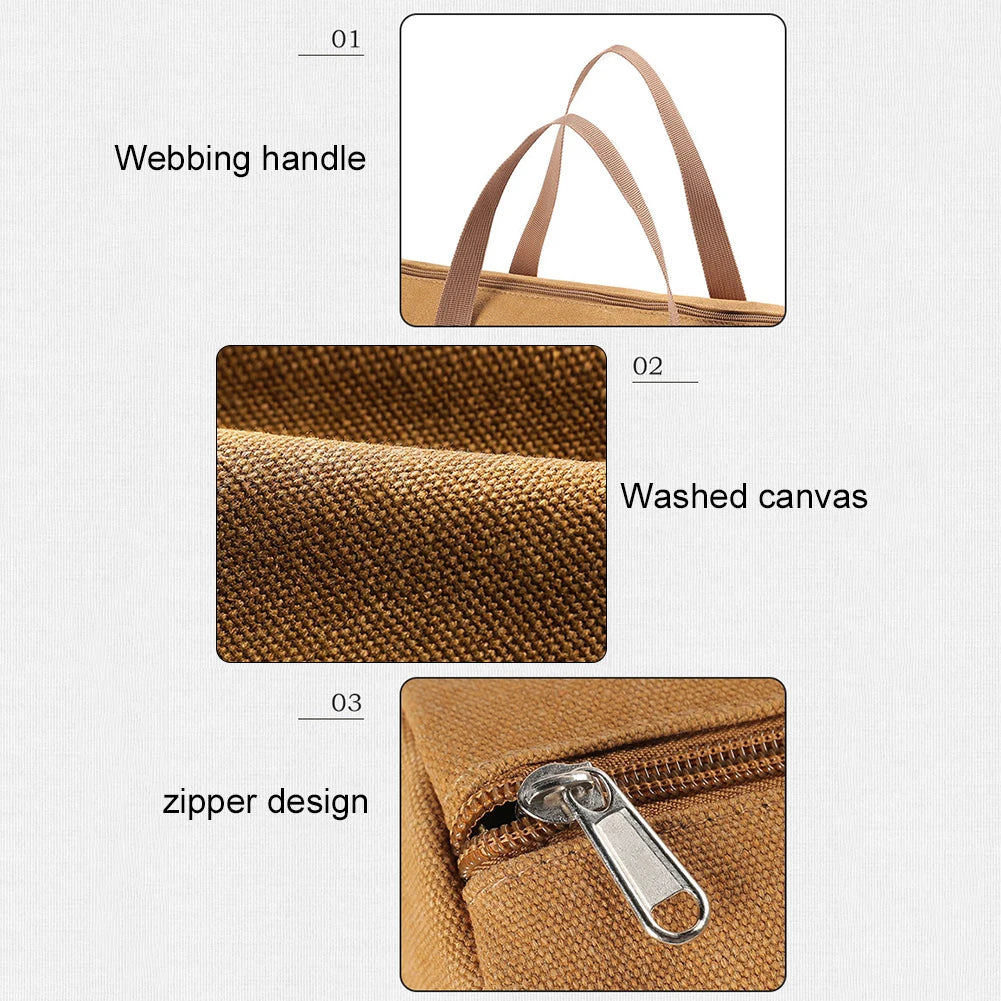 Camping Tools Storage Bag Large Capacity Cylinder Tent Stake Bag Lightweight Tent Peg Ground Nail Holder Bag for Outdoor Camping