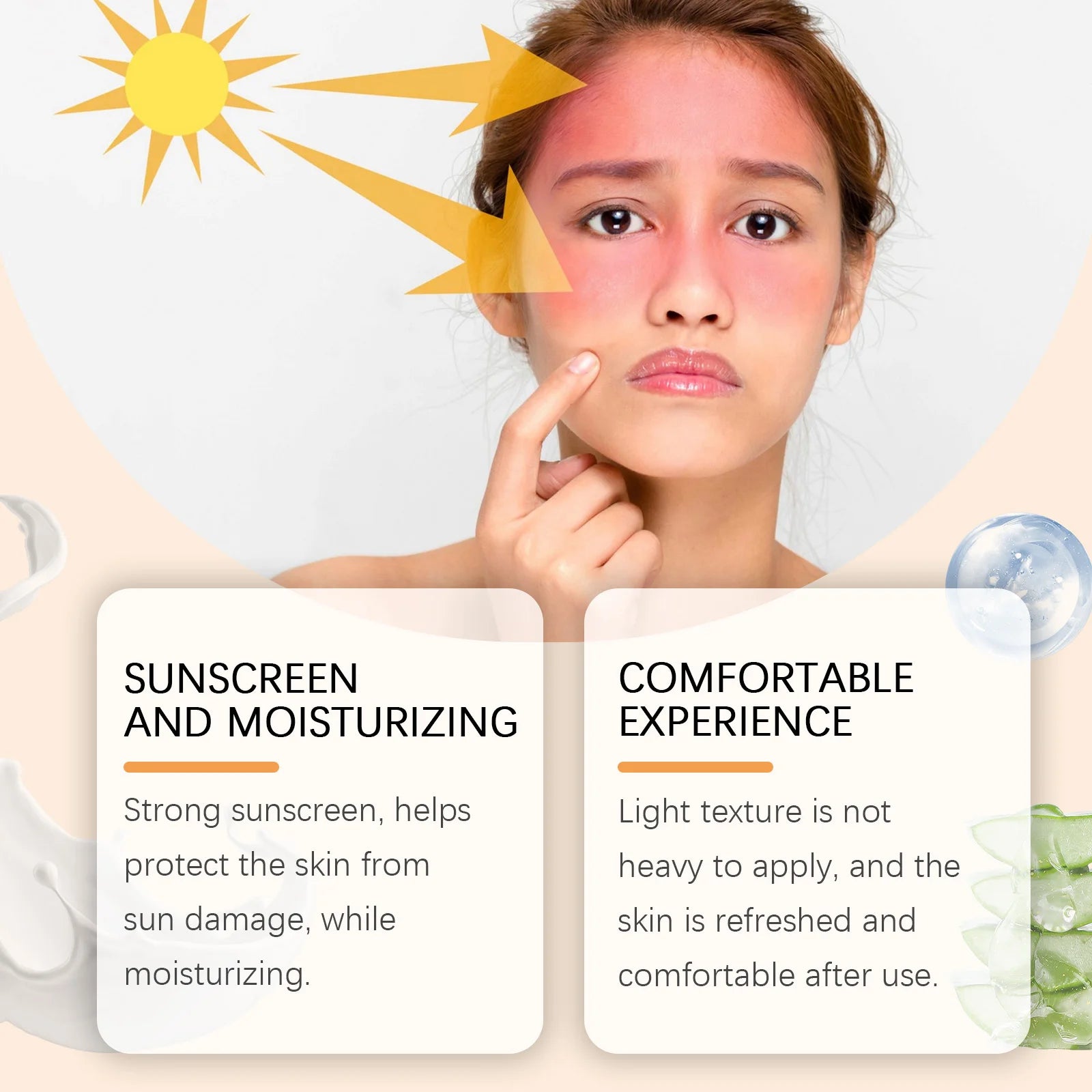 Kojic Acid Body Lotion SPF 30+ Sun Cream UV Protection Refreshing Moisturizing Body Skin Care Niacinamide Brighten Body Lotion