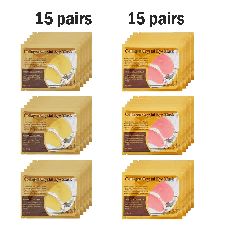 5/10/20/30 Pairs Gold Collagen Crystal Eye Mask skincare Eye Patches Firming Moisturizing Nourishing Eye Skin Care Products