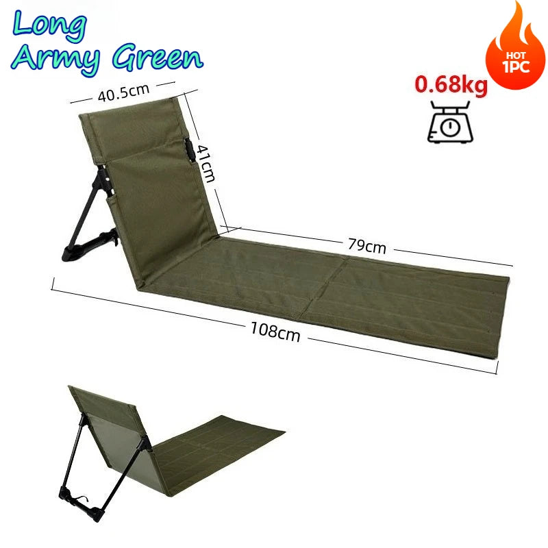 Beach Chair Camping Chairs Fishing Backrest Chairs Garden Park Single Lazy Chair Portable Folding Beach Lounger Outdoor Gears