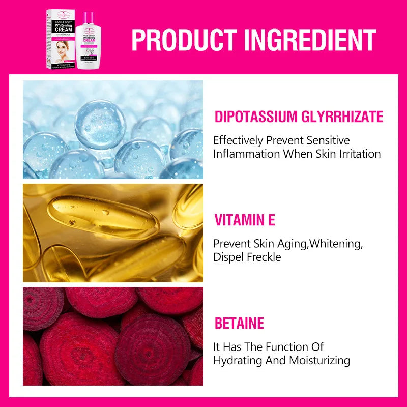 Collagen Milk Body Face Whitening Cream Dark Skin Bleaching Skin Care Body Leg Arm Lightening Smooth Moisturizing Body Lotion