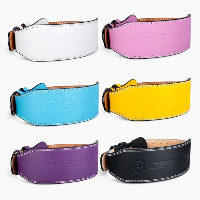 10cm Width Fitness Leather Belt Squat Hard Pull Waist Training Sports Waist Protective Gear Weightlifting Fast Buckle Belt