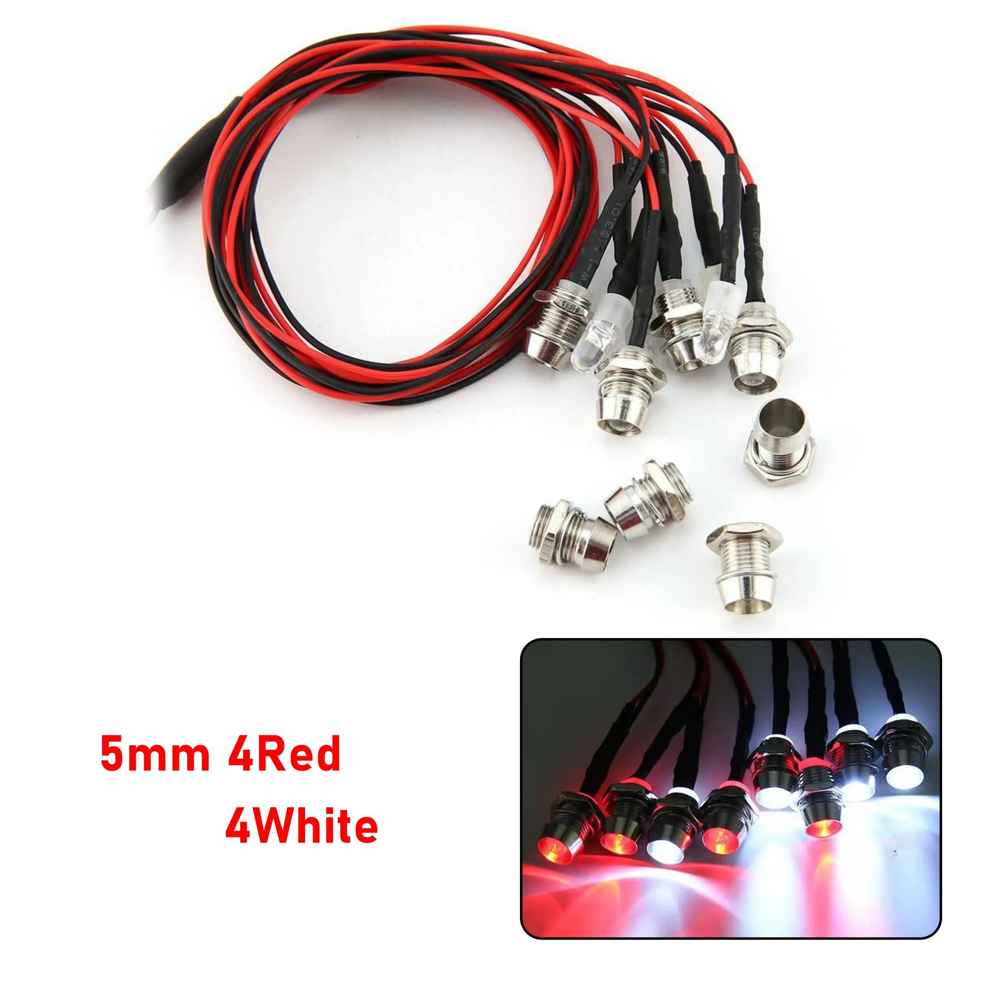 RC LED Light Kit Headlamps for 1/10 1/8 1/12 RC Car Truck Crawler Drift Car Headlight Taillight TRAXXAS HSP HPI MN99 MN90 Wltoys