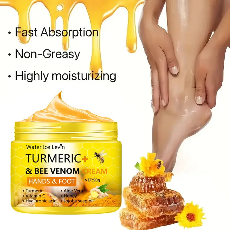 Turmeric Bee Venom Anti-Drying Crack Foot Cream Hand Cracked Repair Skin Removal Care Cream Dead Feet Hand Skin