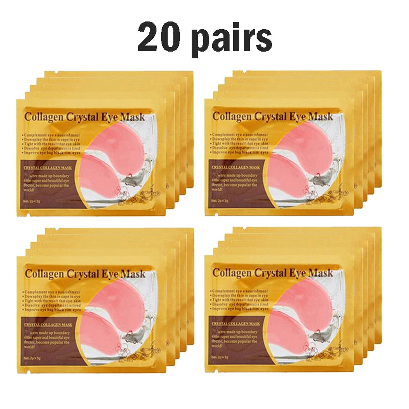 5/10/20/30 Pairs Gold Collagen Crystal Eye Mask skincare Eye Patches Firming Moisturizing Nourishing Eye Skin Care Products
