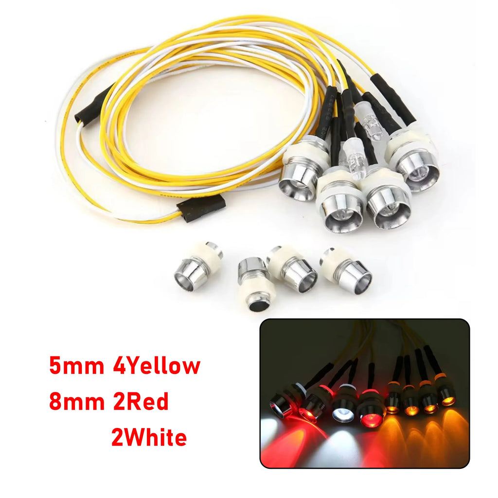 RC LED Light Kit Headlamps for 1/10 1/8 1/12 RC Car Truck Crawler Drift Car Headlight Taillight TRAXXAS HSP HPI MN99 MN90 Wltoys