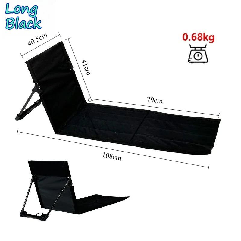 Beach Chair Camping Chairs Fishing Backrest Chairs Garden Park Single Lazy Chair Portable Folding Beach Lounger Outdoor Gears