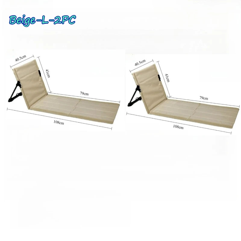 Beach Chair Camping Chairs Fishing Backrest Chairs Garden Park Single Lazy Chair Portable Folding Beach Lounger Outdoor Gears