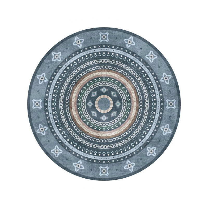 Morocco Round Carpet Lounge Chair Area Rug Soft Non-slip Light Color Living Room Decoration Carpets Washable Cloakroom Floor Mat
