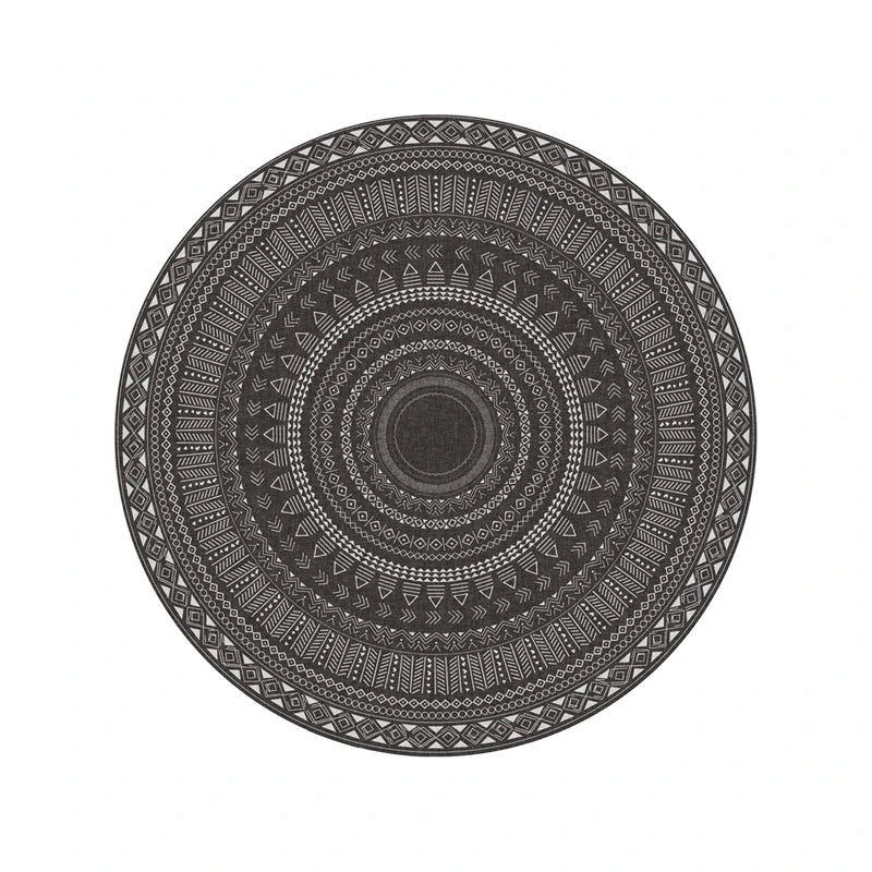 Morocco Round Carpet Lounge Chair Area Rug Soft Non-slip Light Color Living Room Decoration Carpets Washable Cloakroom Floor Mat