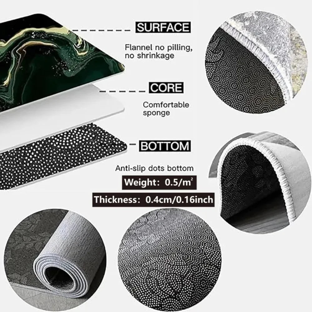 Kitchen Floor Mat Bedroom Living Room Long Bedside Area Rug Hallway Soft Washable Carpet Anti Slip Bathroom Entrance Doormat